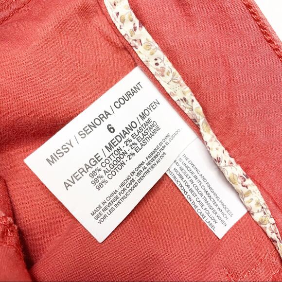 VINTAGE AMERICA BLUES Coral Red Straight Leg Pants - Picture 10 of 10